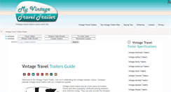 Desktop Screenshot of myvintagetraveltrailer.com